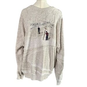 Cypress‎ Links Vintage 90s Golfers Embroidered Knit Sweater XXL USA